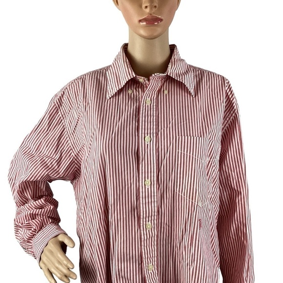 Tommy Hilfiger Button Down Top Size L Multicolor Stripe - Picture 2 of 7